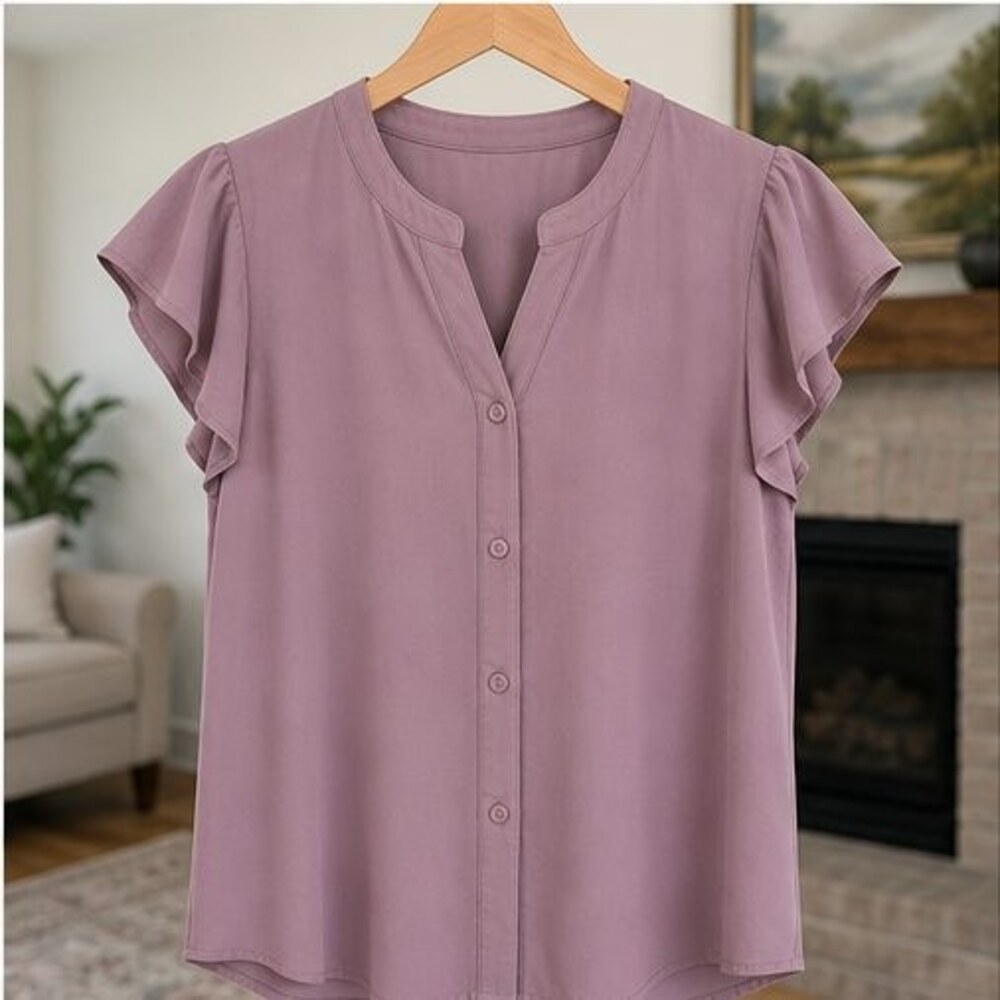 Mauve Peplum Top